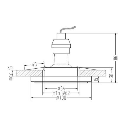 Indbygget lampe EYE 1xGU10/35W/230V