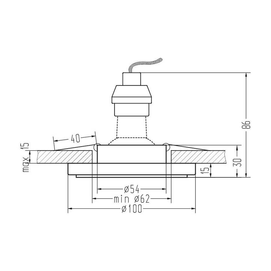 Indbygget lampe EYE 1xGU10/35W/230V