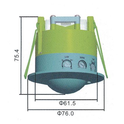 Indbygget mikrobølge bevægelsessensor MW B 360° 1200W/230V hvid