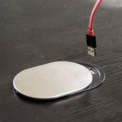Indbygget USB-stik med bevægeligt låg 10A / 230V