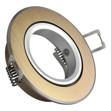 Indbygningslampe EAST OPAL 1xGU10/8W/230V diameter 8,5 cm guldfarvet