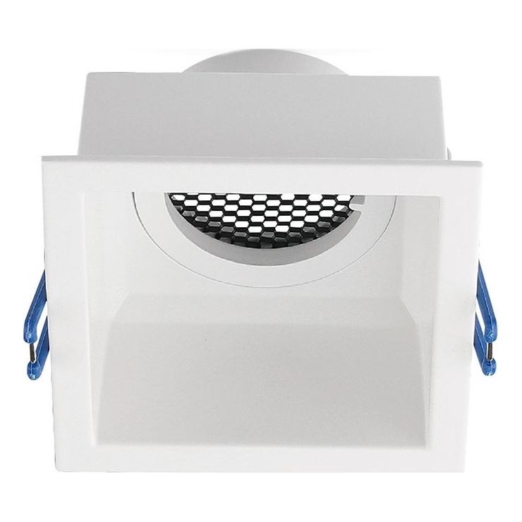Indbygningslampe GU10 9x9 cm hvid