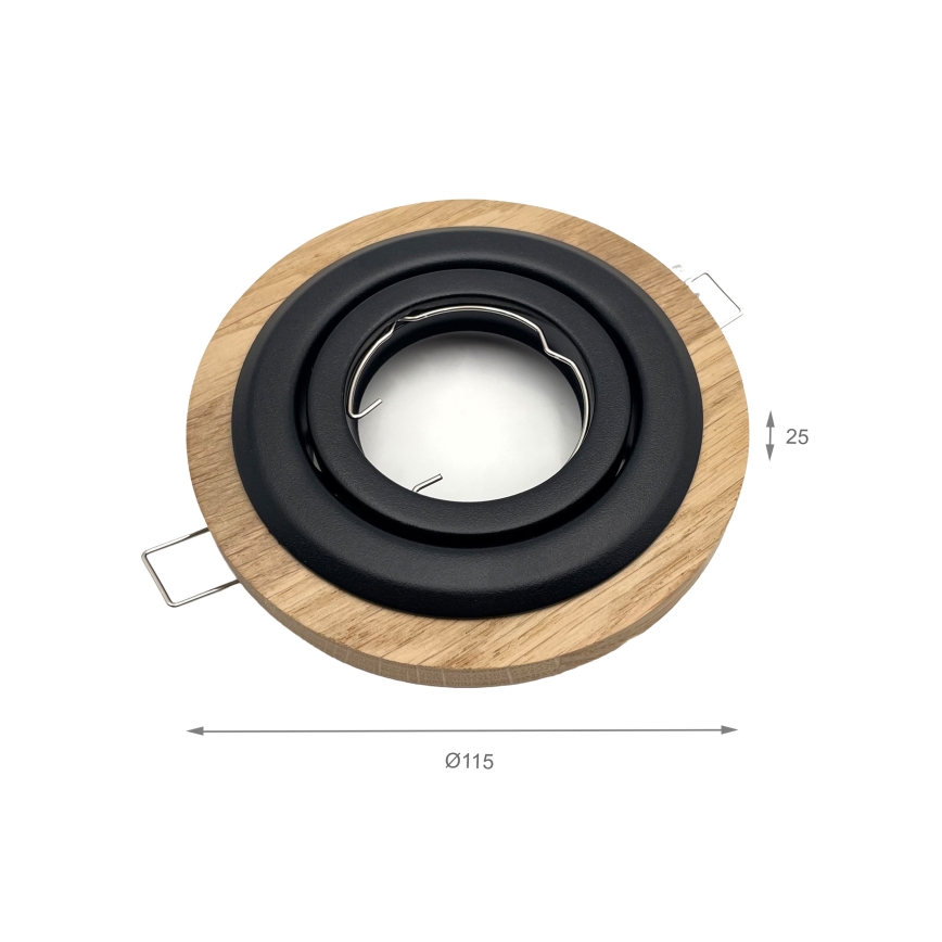 Indbygningslampe TOBBY 1xG9/20W/230V diameter 11,5 cm eg/sort