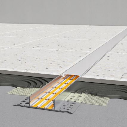 Indbygningsprofil til LED-bånd 1 m sølv/hvid