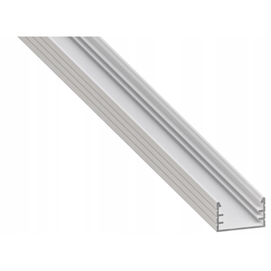 Indbygningsprofil til LED-strips 1 m hvid