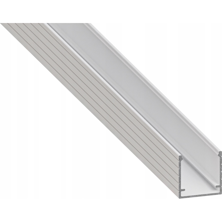 Indbygningsprofil til LED-strips 1 m hvid