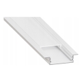 Indbygningsprofil til LED-strips 1 m hvid
