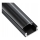 Indbygningsprofil til LED-strips, 1 m, sort/gennemsigtig