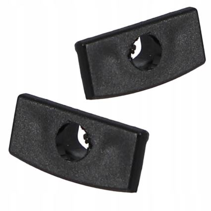 Indbygningsprofil til LED-strips, 1 m, sort/gennemsigtig