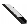 Indbygningsprofil til LED-strips 1 m sort/hvid