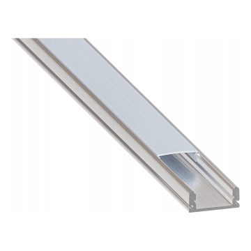 Indbygningsprofil til LED-strips 1 m, sølv/hvid