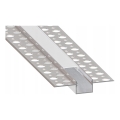 Indbygningsprofil til LED-strips 1 m sølv/hvid