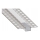 Indbygningsprofil til LED-strips 1 m sølv/hvid