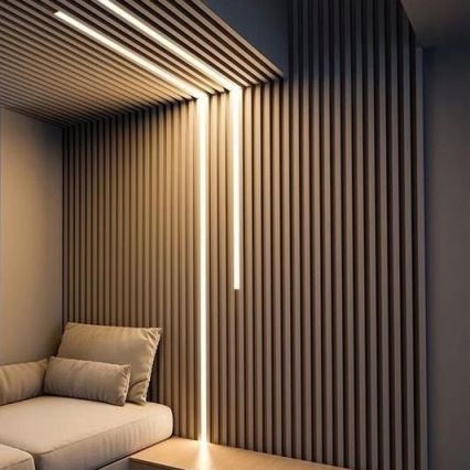Indbygningsprofil til LED-strips 1 m sølv/hvid