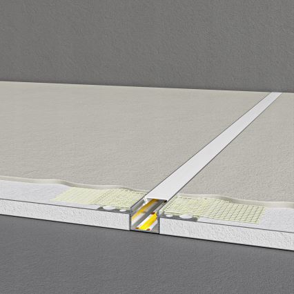 Indbygningsprofil til LED-strips 1 m sølv/hvid