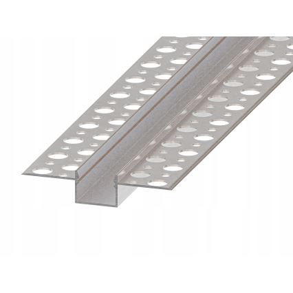 Indbygningsprofil til LED-strips 1 m sølv/hvid
