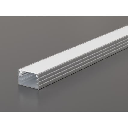 Indbygningsprofil til LED-strips 1 m sølv/hvid