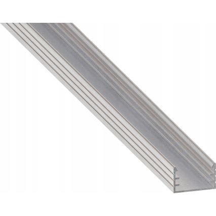 Indbygningsprofil til LED-strips 1 m sølv/hvid