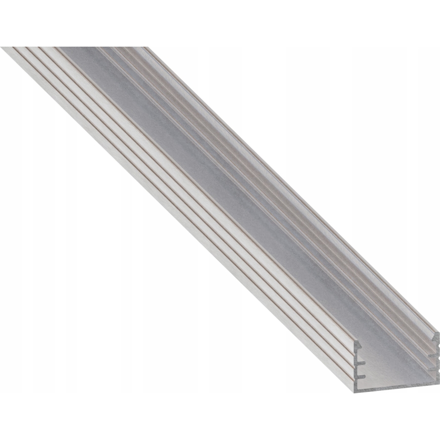 Indbygningsprofil til LED-strips 1 m sølv/hvid