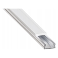 Indbygningsprofil til LED-strips 1 m sølv/hvid