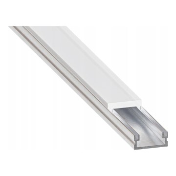 Indbygningsprofil til LED-strips 1 m sølv/hvid