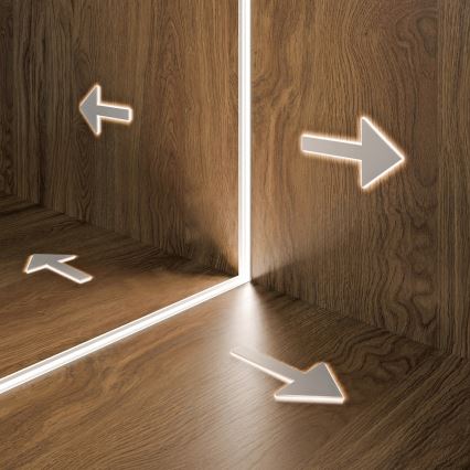 Indbygningsprofil til LED-strips 1 m sølv/hvid