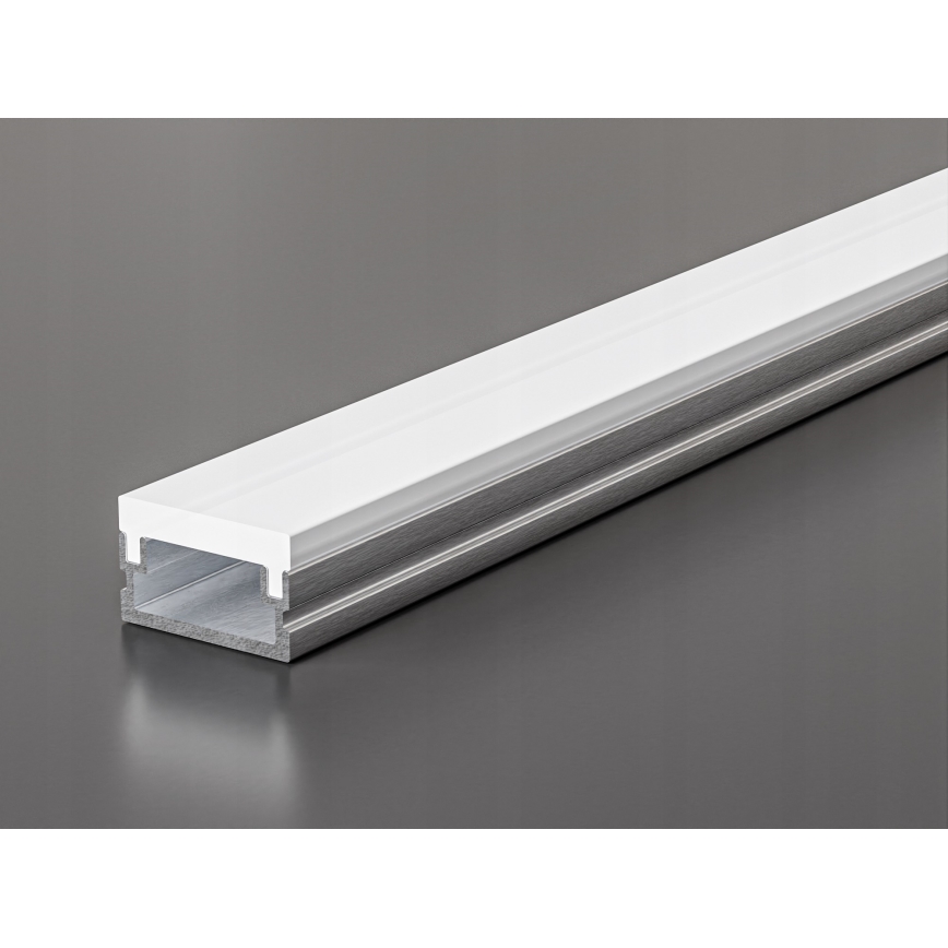 Indbygningsprofil til LED-strips 1 m sølv/hvid