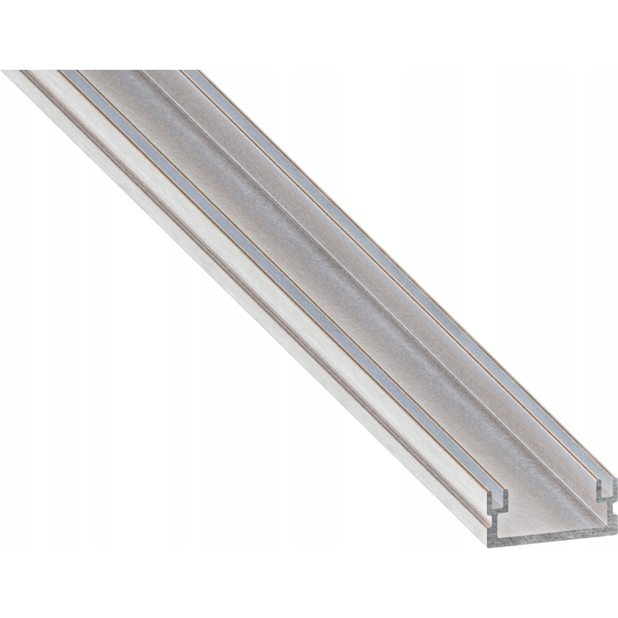Indbygningsprofil til LED-strips 1 m sølv/hvid