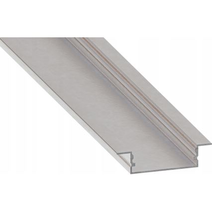 Indbygningsprofil til LED-strips, 1 m — sølv/hvid