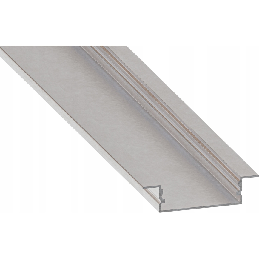 Indbygningsprofil til LED-strips, 1 m — sølv/hvid