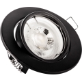Indbygningsspot 1x GU10/MR16/10W/230V, Ø 9 cm, sort