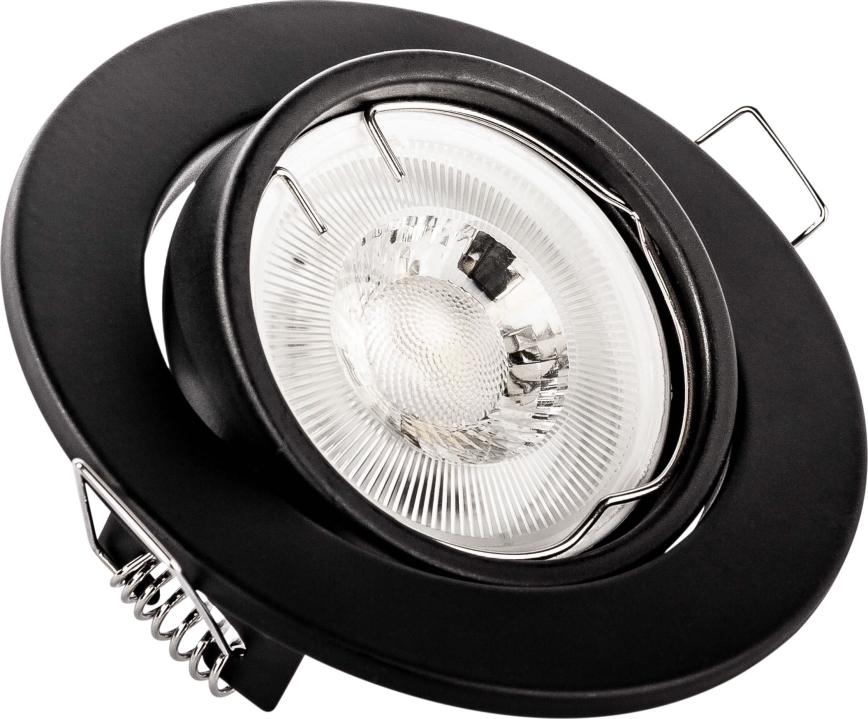 Indbygningsspot 1x GU10/MR16/10W/230V, Ø 9 cm, sort