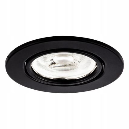 Indbygningsspot 1x GU10/MR16/10W/230V, Ø 9 cm, sort