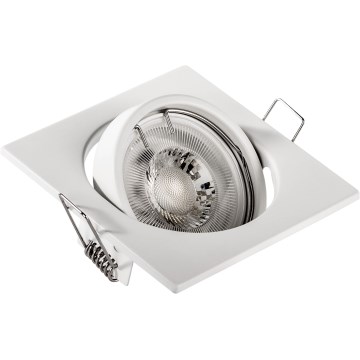 Indbygningsspot 1xGU10/MR16/10W/230V 9x9 cm hvid