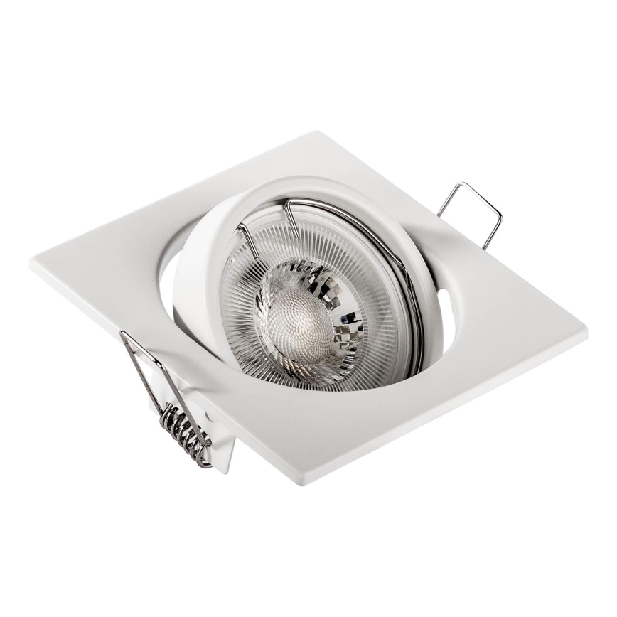 Indbygningsspot 1xGU10/MR16/10W/230V 9x9 cm hvid