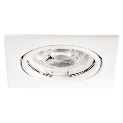 Indbygningsspot 1xGU10/MR16/10W/230V 9x9 cm hvid