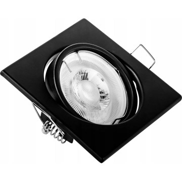Indbygningsspot 1xGU10/MR16/10W/230V 9x9 cm sort