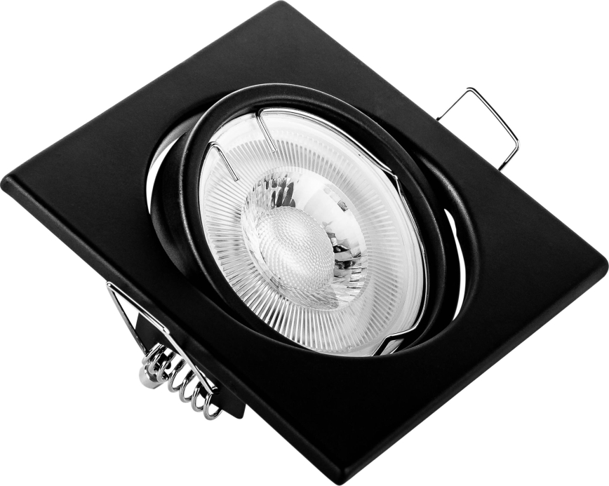 Indbygningsspot 1xGU10/MR16/10W/230V 9x9 cm sort