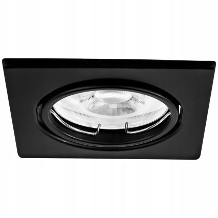 Indbygningsspot 1xGU10/MR16/10W/230V 9x9 cm sort