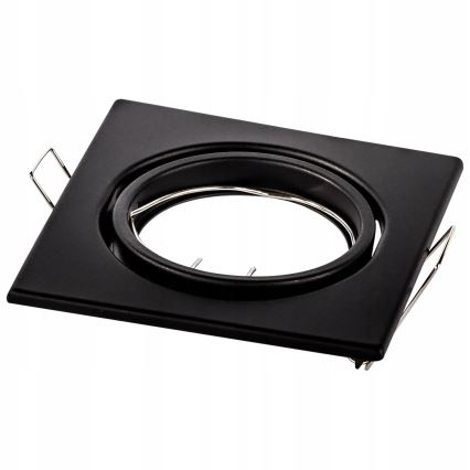 Indbygningsspot 1xGU10/MR16/10W/230V 9x9 cm sort