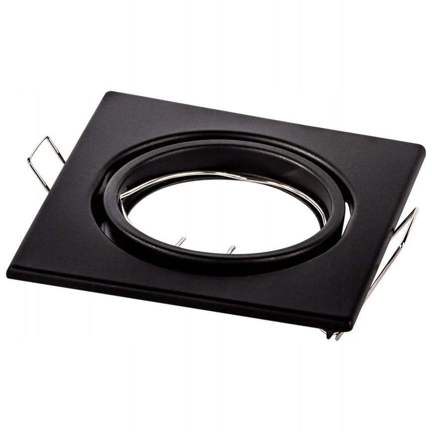 Indbygningsspot 1xGU10/MR16/10W/230V 9x9 cm sort