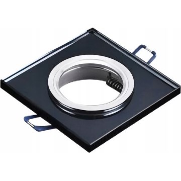 Indbygningsspot 1xGU10/MR16/10W/230V 9x9 cm sort
