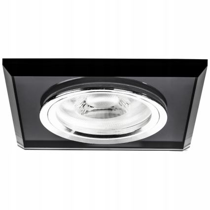 Indbygningsspot 1xGU10/MR16/10W/230V 9x9 cm sort