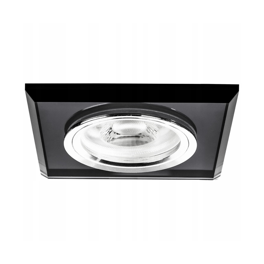 Indbygningsspot 1xGU10/MR16/10W/230V 9x9 cm sort
