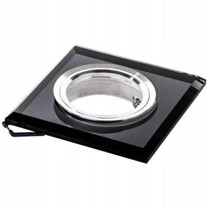 Indbygningsspot 1xGU10/MR16/10W/230V 9x9 cm sort