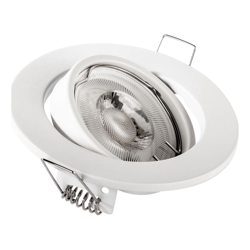 Indbygningsspot 1xGU10/MR16/10W/230V, Ø 9 cm, hvid