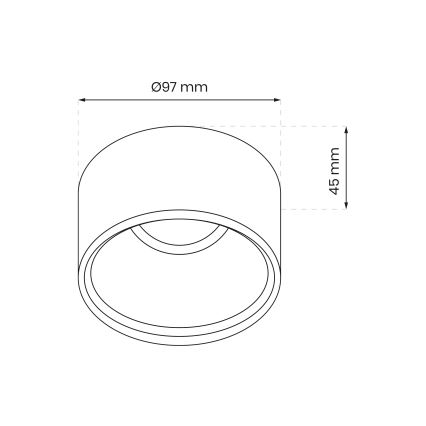 Indbygningsspot BALI 1xGU5,3/MR16/25W/12V rund sort