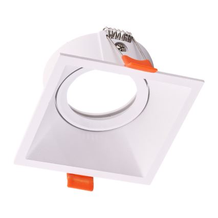 Indbygningsspot EYE 1xGU10/25W/230V firkantet hvid