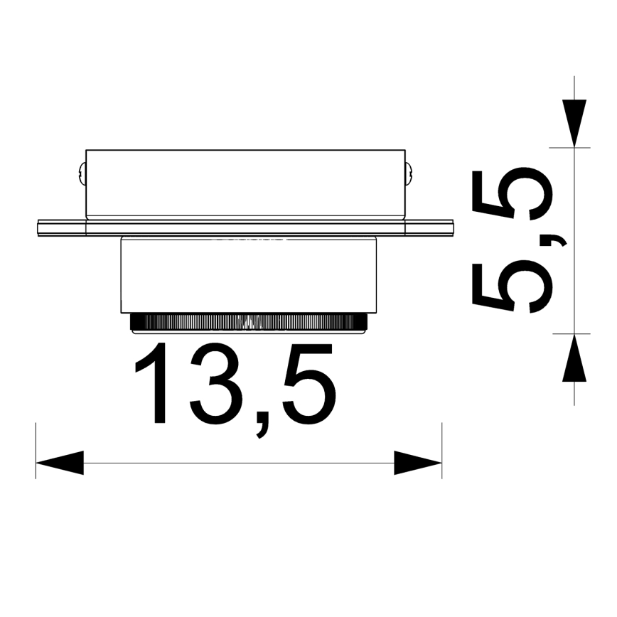 Indbygningsspot KIDO 1xGX53/8W/230V sort/beige/eg