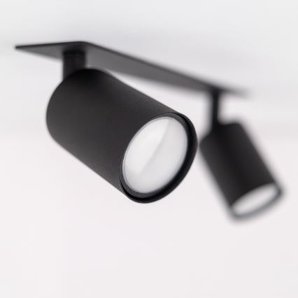 Indbygningsspot NEX 2xGU10/10W/230V sort